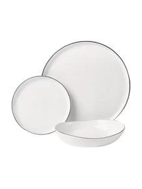 Broste Copenhagen Handgemachtes Geschirr-Set Salt Aus Porzellan, 4 Personen (12-tlg.) 4 Broste Copenhagen Handgemachtes Geschirr-Set Salt Aus Porzellan, 4 Personen (12-tlg.) - Image 4