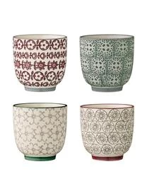 Bloomingville XS Becher Karine Mit Kleinem Muster, 4er-Set