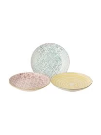 Bloomingville Handbemalter Brotteller Patrizia Mit Verspieltem Muster, 3er-Set