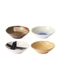 Handgemachte Schälchen Yunomi, 4er-Set