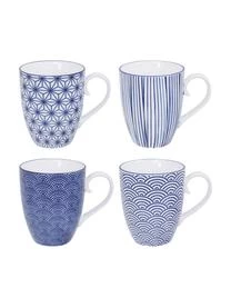 Handgemachte Porzellan-Tassen Nippon, 4-er Set