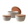 BITZ Aufbewahrungsschalen-Set Gasper Mit Holzdeckel, 3-tlg.