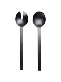 ByOn Schwarzes Salatbesteck Topina Mit Mattem Finish, 2er-Set