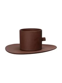 ByOn Kaffeetassen Mit Untertassen Clay, 2 Stück